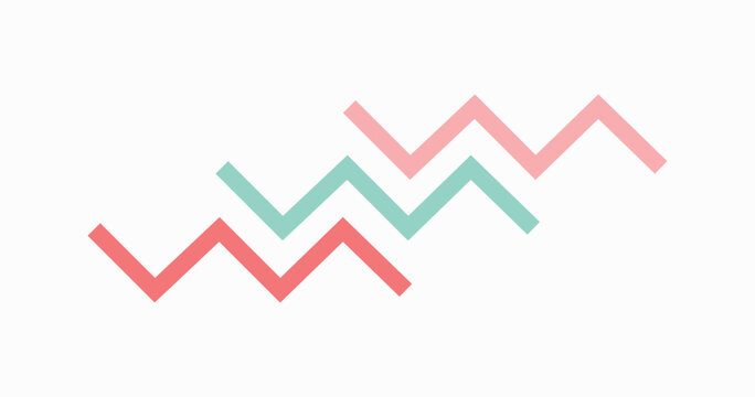 Zigzag pattern with alternating colors a vector illustration