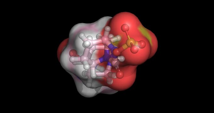 Relebactam, beta-lactamase inhibitor for resistant gram-negative bacterial infections, 3D molecule spinning, 4K