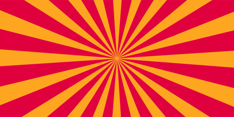 Obraz premium Colorful yellow and red ray sunburst style abstract background