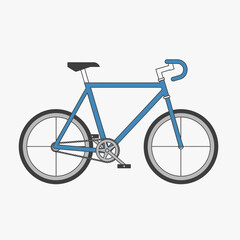 Obraz premium Blue bicycle with black seat.
