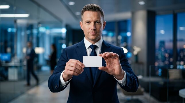 Business professional holding a sign for an internal control flow system.