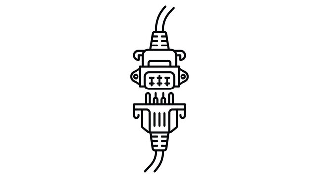 Aztec Glyph Silhouette With Geometric Elements And Linear Style