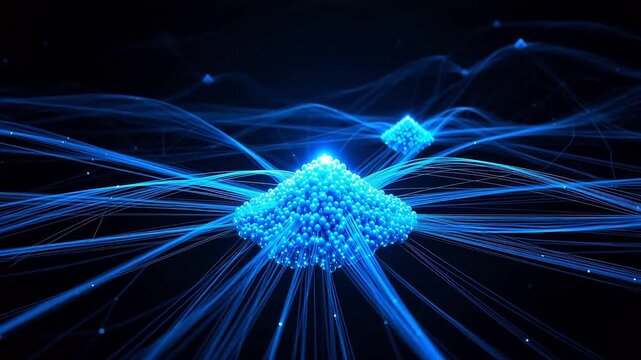 Abstract blue network structure