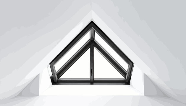 Modern attic window frame design.