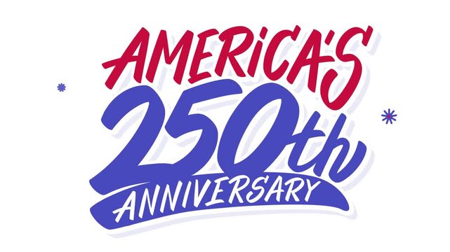 Americas 250th Anniversary Animated Celebration Text