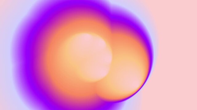 Vibrant glowing purple and orange lights merge in a colorful abstract scene.