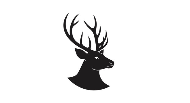 Elegant Deer Silhouette Vector Graphic - A Symbol of Nature and Grace