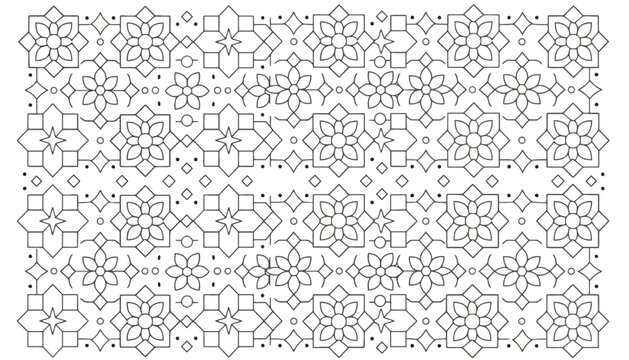 Geometric floral pattern ornament background graphic