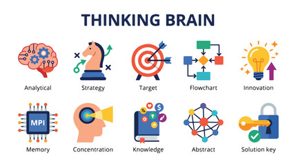 Fototapeta premium Thinking Brain Illustration