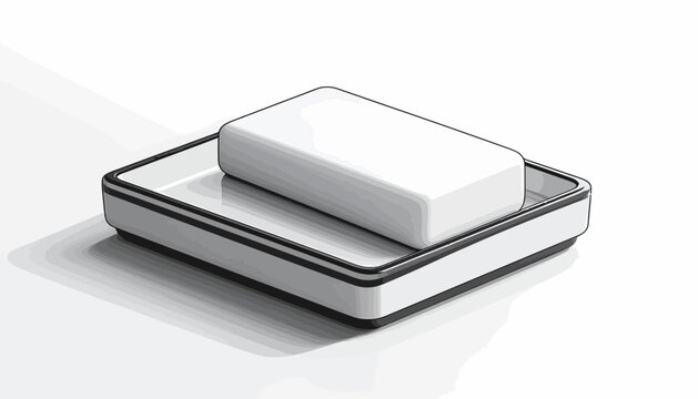 White bar soap on a tray.