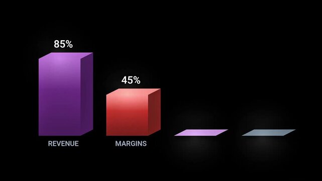 animated bar chart showing changes in revenue, margins, equity and assets