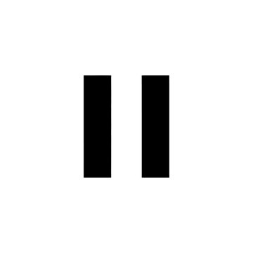 Black pause button symbol icons.