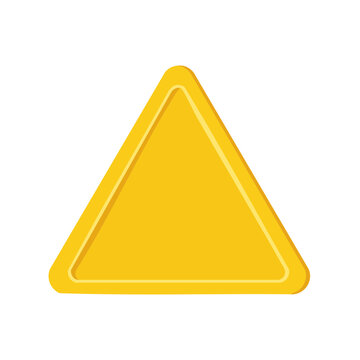 Yellow Equilateral Triangle Vector Icon