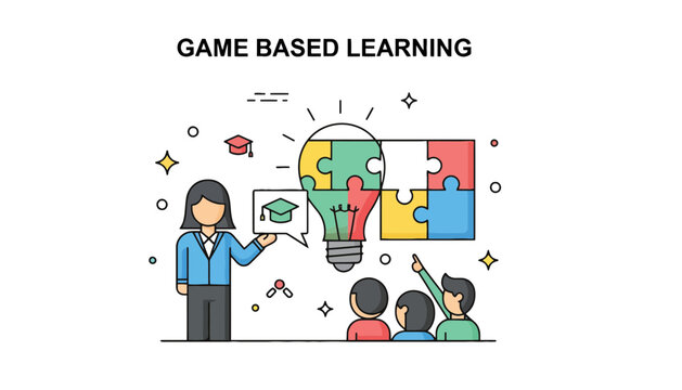Game based learning education classroom graphic