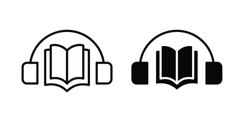 Audio book icon for graphic design projects and web designs © nancy