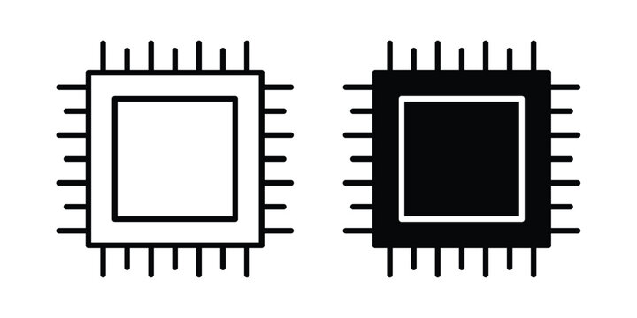 Chip icon for graphic design projects and web designs