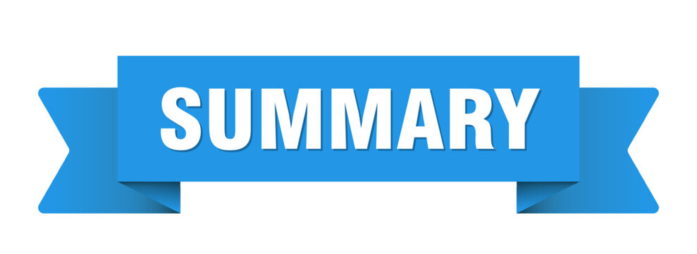 summary ribbon isolated on transparent background. summary ribbon