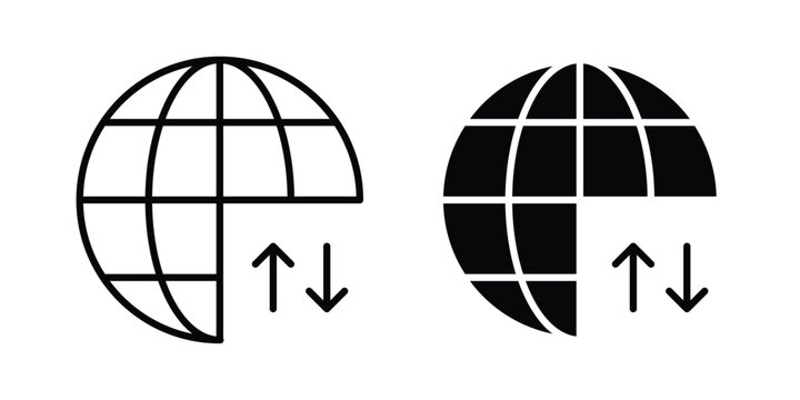 Import and export icon for graphic design projects and web designs