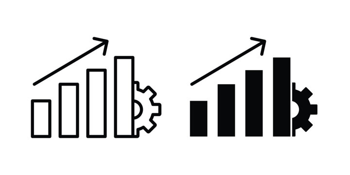 Improvement icon for graphic design projects and web designs