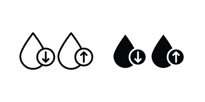 Low and high cholesterol icon for graphic design projects and web designs