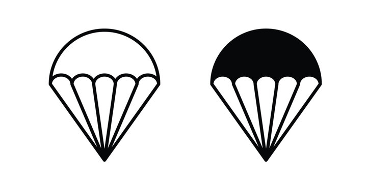 Parachute icon for graphic design projects and web designs