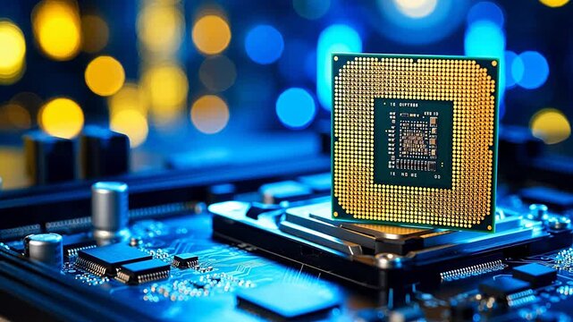 Microprocessor on circuit board