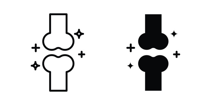 Strong healthy bones icon for graphic design projects and web designs