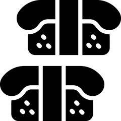 sushi glyph icon. Strong and solid vector icon for websites, mobile interfaces, presentations, and visual branding. High quality and easy to edit. © Yaprativa