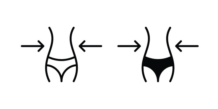 Weight loss icon for graphic design projects and web designs
