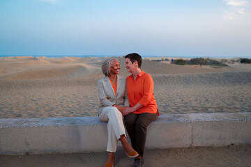 Fototapeta premium Diverse LGBTQ+ Community Celebrating Pride in Maspalomas, Gran Canaria
