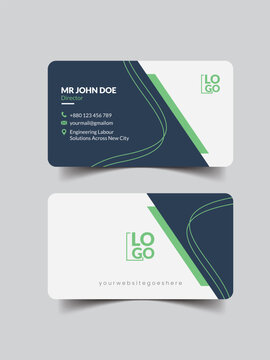Modern Business card design double sided minimalist business card