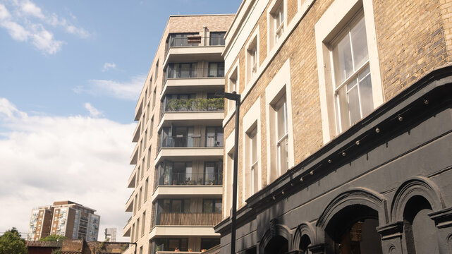 LONDON - modern and traditional residential buildings in Brixton