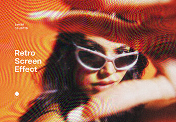 Retro Screen Photo Effect For Poster And Print Design