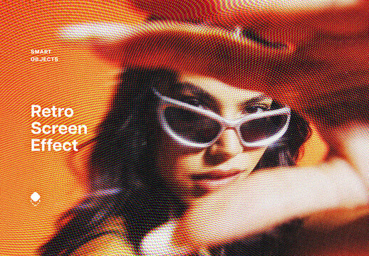 Retro Screen Photo Effect For Poster And Print Design
