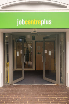 LONDON - Jobcentre Plus Fulham &ndash; Entrance to Jobcentre Plus on Waterford Road in Fulham.