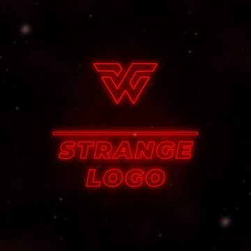 80s TV Show Neon Logo Reveal Dark Red Retro Title Square Social Opener