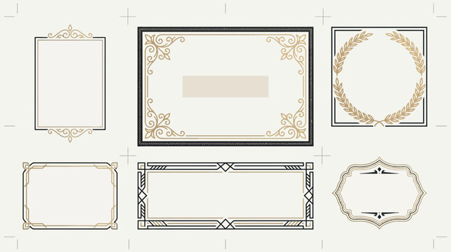 Elegant Ornate Vintage Frames and Borders Collection | Decorative Elements