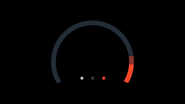 Loading progress indicator with red progress bar