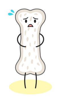 骨量が減って困っている骨のイラスト