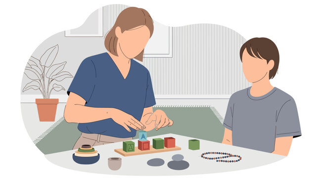 Mother and child building with blocks, indoor activity, educational playtime