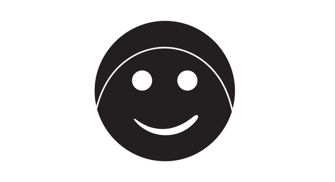 Simple smiley face icon with eyes and smile