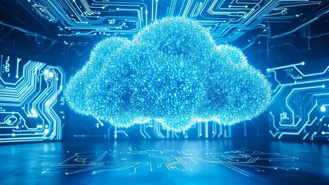 Digital cloud in circuit room