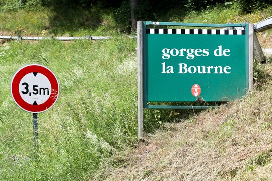 Panneau des gorges de la Bourne dans le Vercors, France