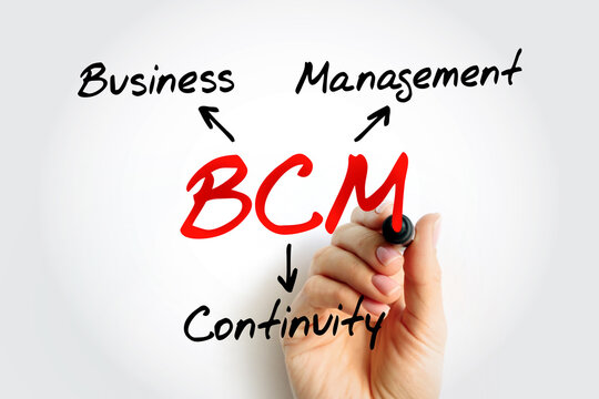 BCM - Business Continuity Management acronym, business concept background