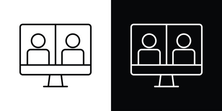 Webinar icons Simple element collection.