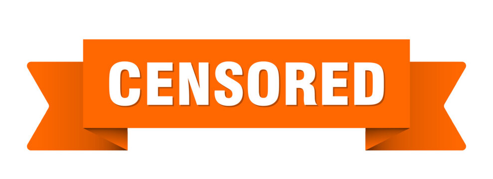 censored ribbon isolated on transparent background. censored ribbon