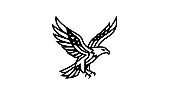 American Eagle Flag Emblem