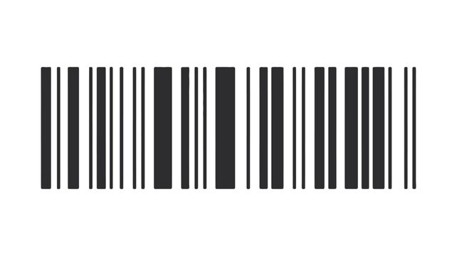 Barcode icon isolated vector illustration, universal scanning tag symbol