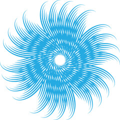 Fototapeta premium Swirling blue and teal abstract vector pattern with arrows