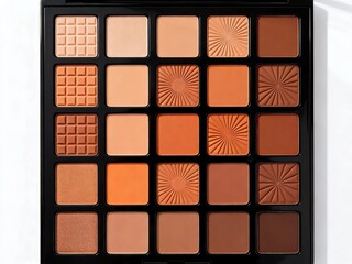 Fototapeta premium Makeup Palette with Warm Earth Tones